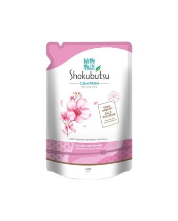 Shokubutsu Shower Foam Clean Sakura Whitening Refill