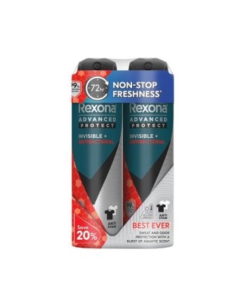 Rexona Men Deodorant Spray Invisible + Antibacterial